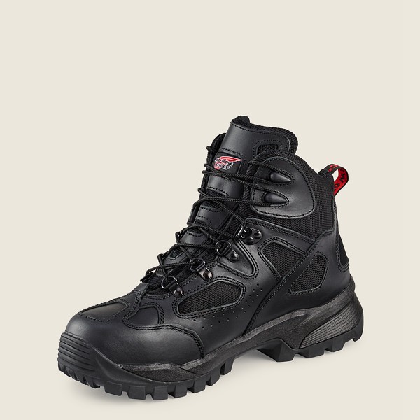 Red Wing Mens Truhiker - 6-inch Waterproof Safety Toe - Hiking Boots Black - 1407YQTVG